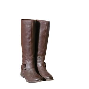 Women Vintage Leather Brown Tall Riding Boots By Kenneth Cole Size 71/2M